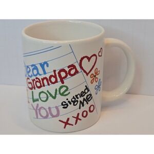 Vintage 1991 Starr Specialties Dear Grandpa I Love You Coffee Mug White Ceramic